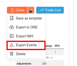 export events