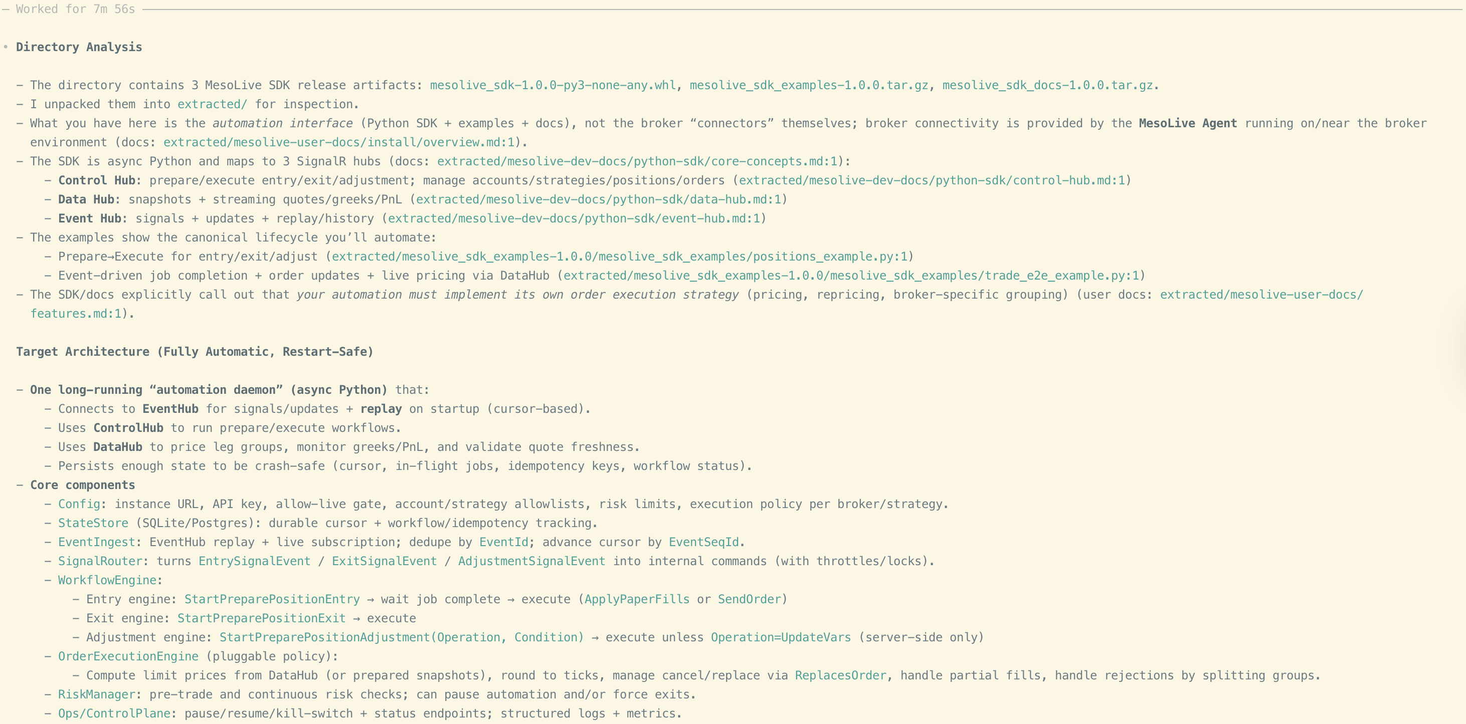 MesoLive SDK + AI: Plan