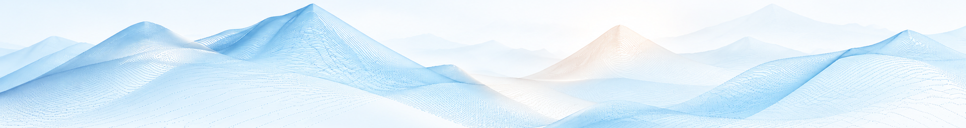 Light blue contour mountains with gold highlights